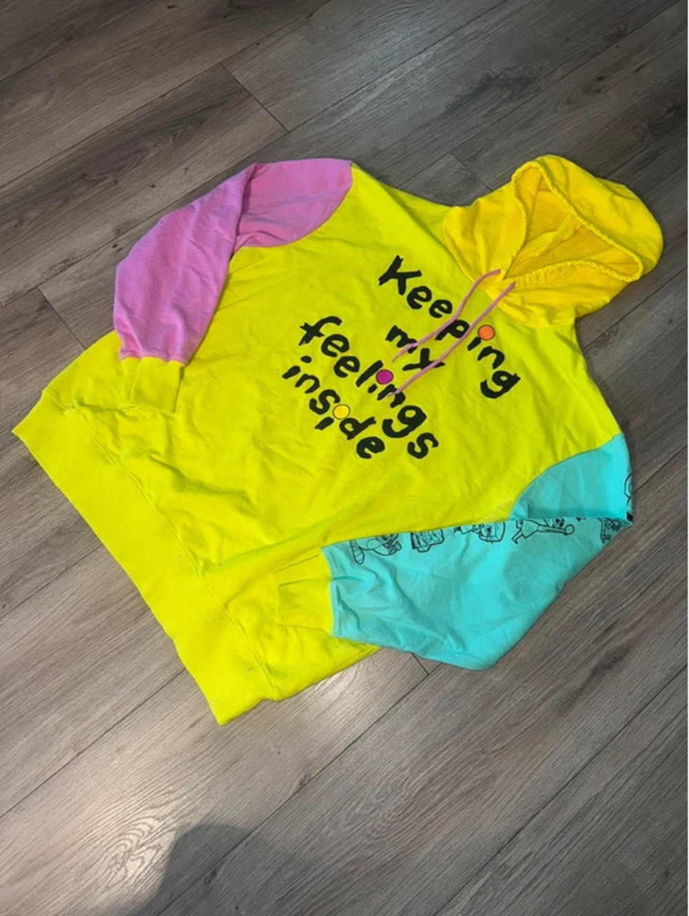 disney parks pixar inside out colorblock hoodie